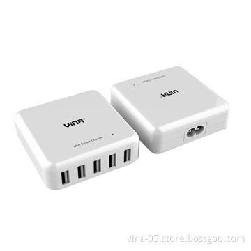 5-port USB power adapters for iPhone, iPad, Samsung and Android smartphone